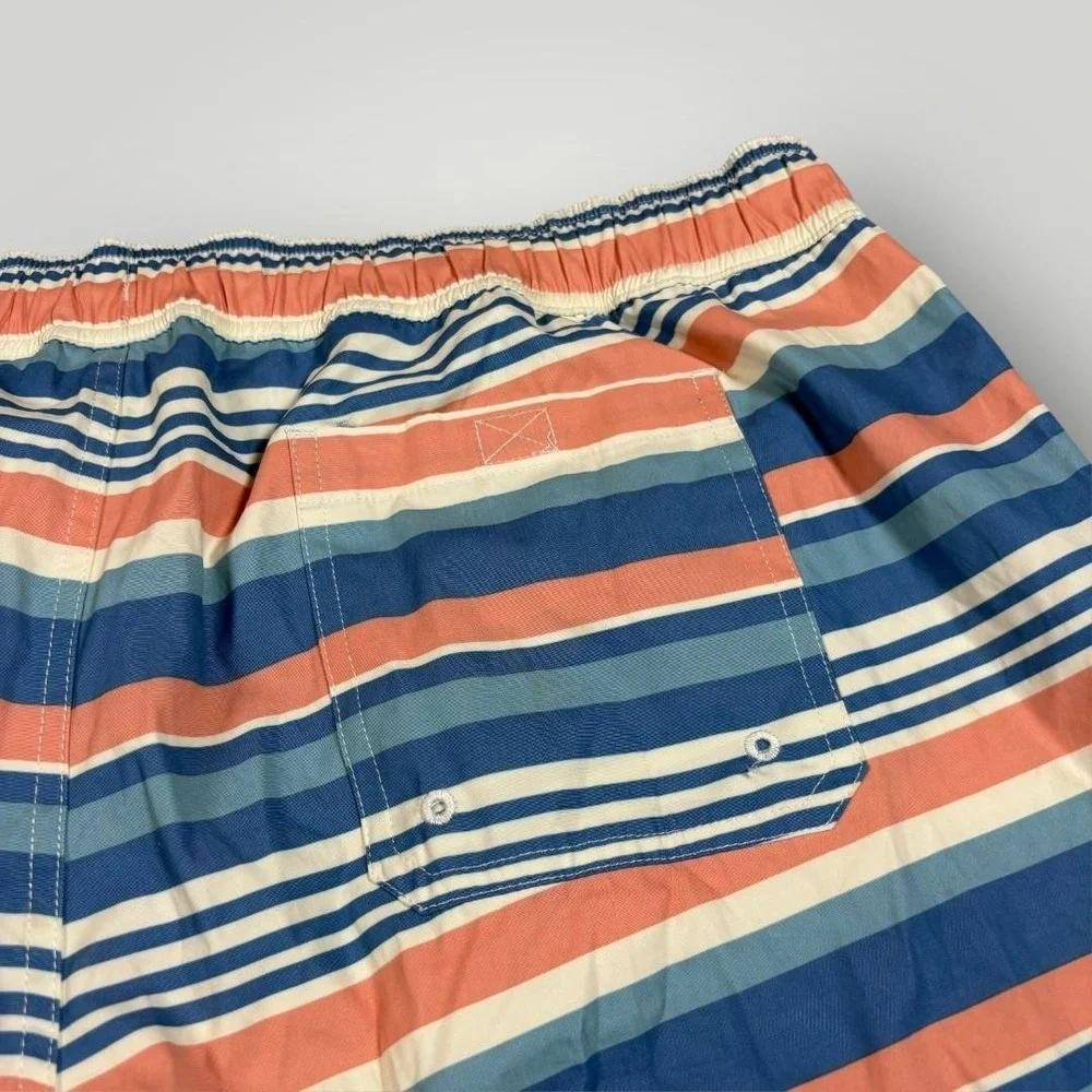LL Bean Swim Shorts Mens XL Multicolor Stripe SunSmart UPF 50+‎ Trunks Quick Dry